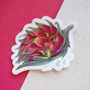Dragonfruit Hedgehog Sticker