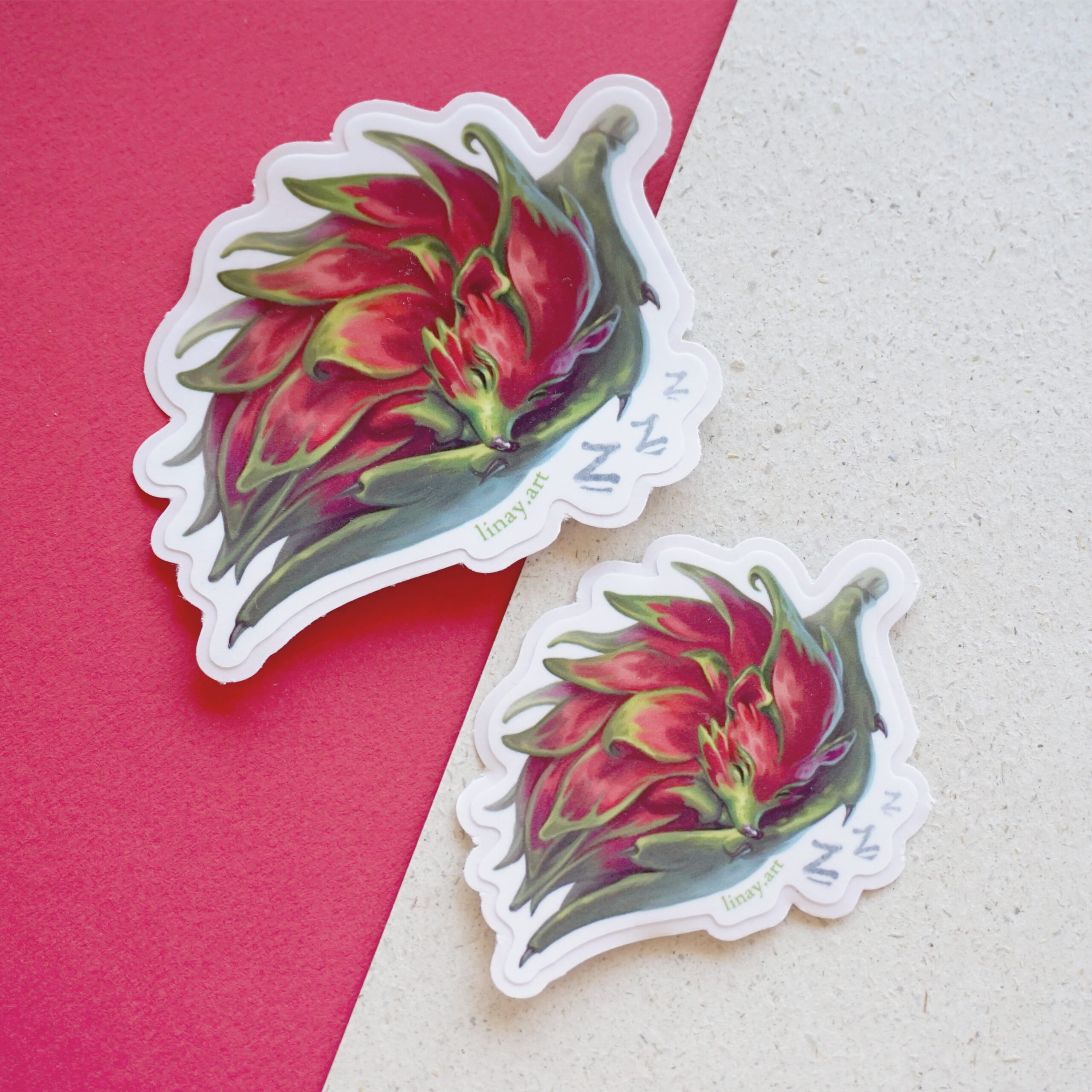 Dragonfruit Hedgehog Sticker - Image 2
