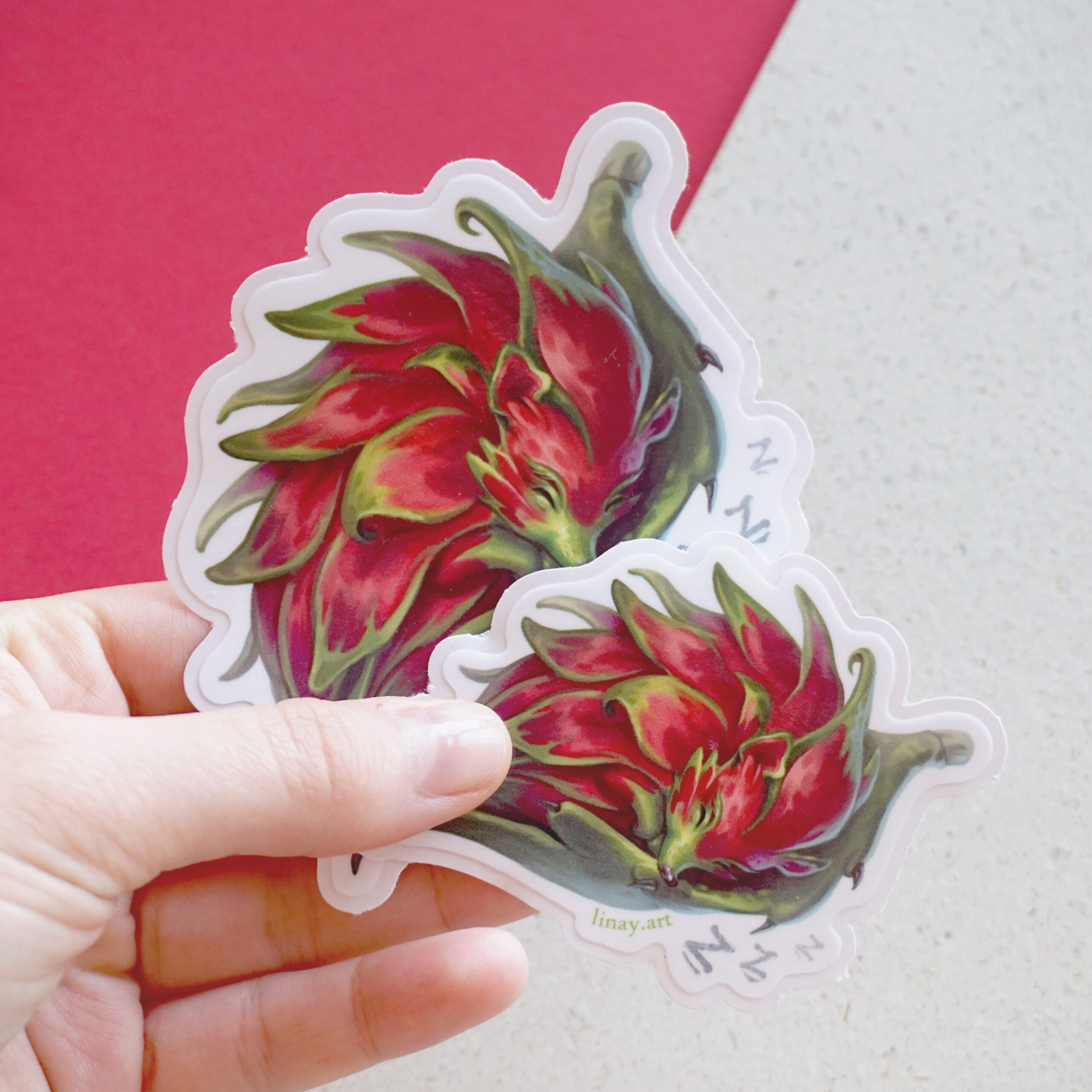 Dragonfruit Hedgehog Sticker - Image 3