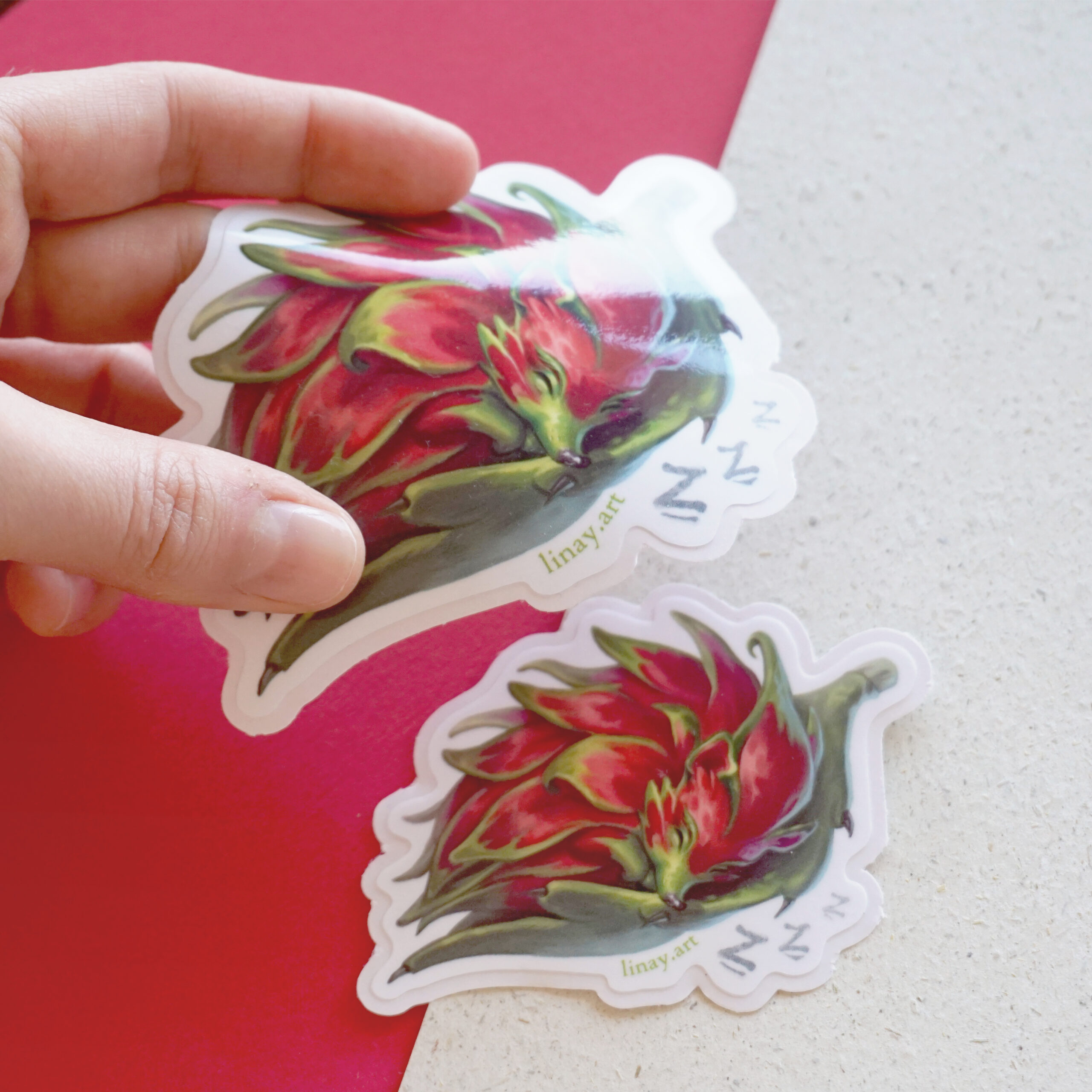 Dragonfruit Hedgehog Sticker - Image 4