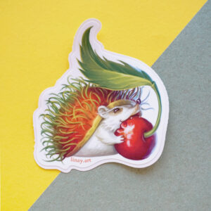 Rambutan Hedgehog Sticker