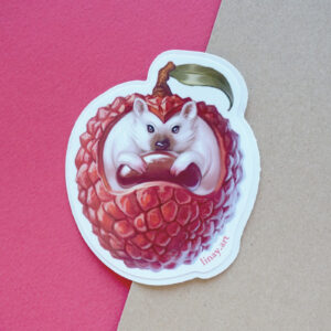 Lychee Hedgehog Sticker