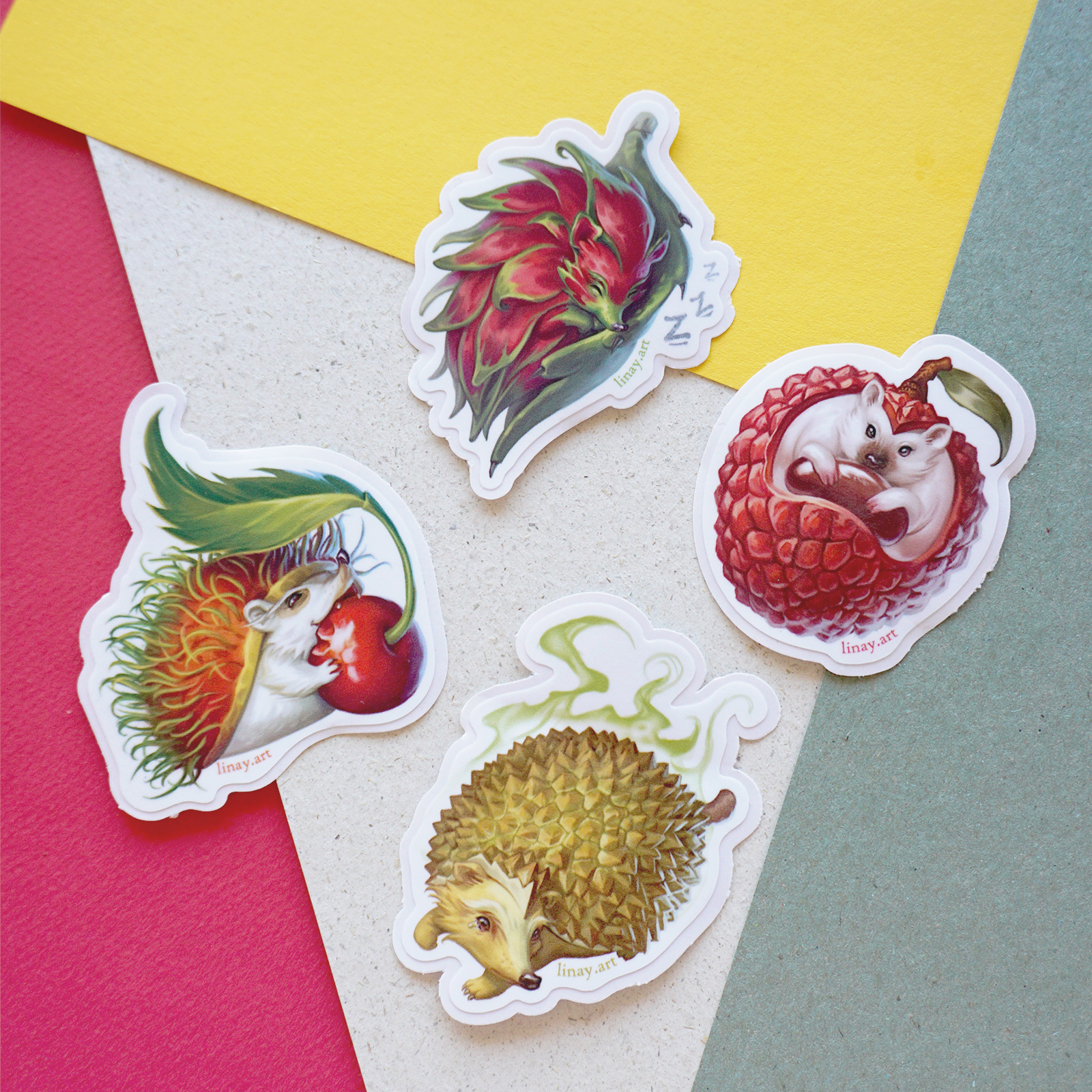 Fruit Hedgehog Sticker Bundle