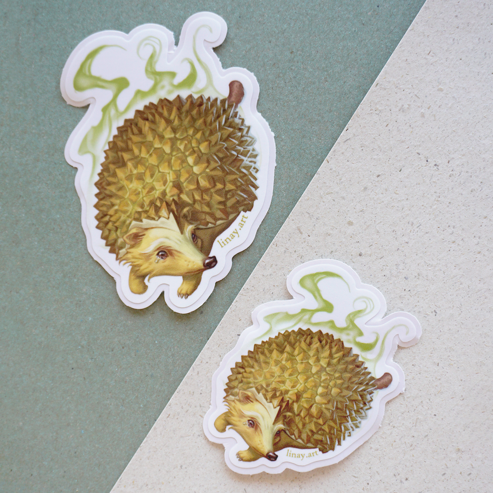 Durian Hedgehog Sticker - Image 2