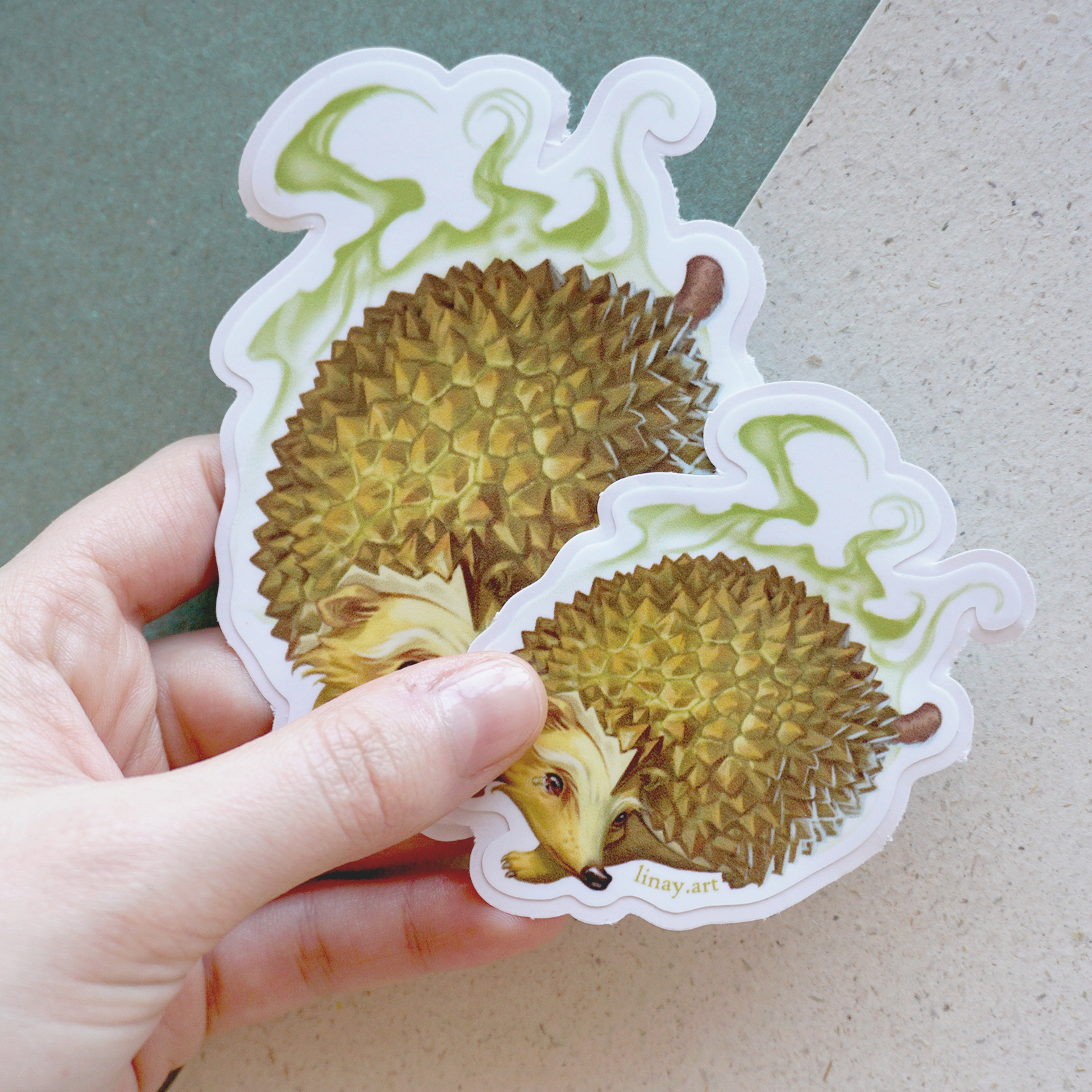 Durian Hedgehog Sticker - Image 3