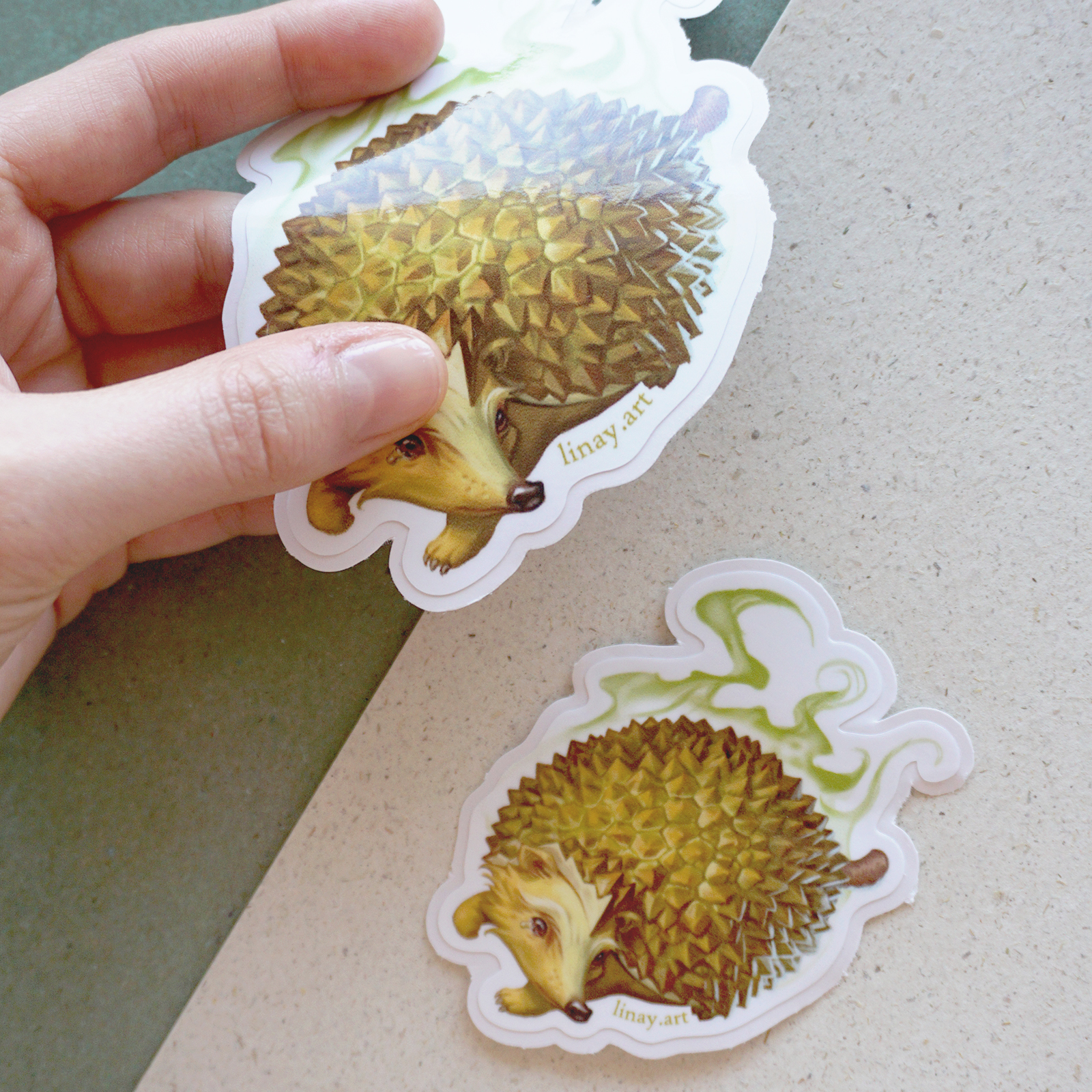 Durian Hedgehog Sticker - Image 4