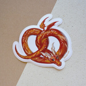 Pretzel Dragon Sticker