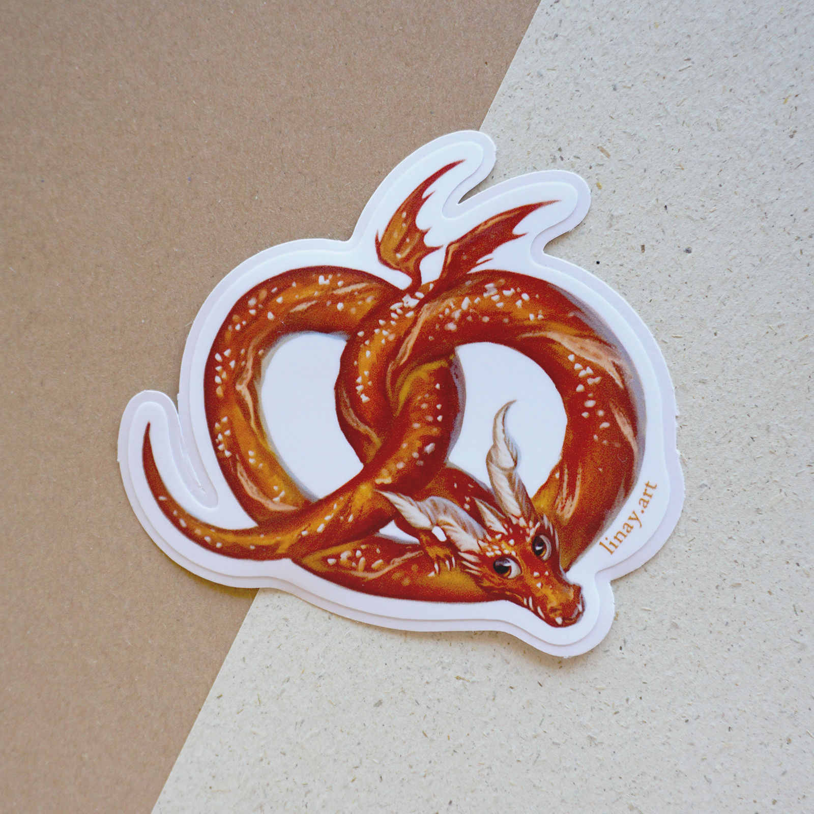 Pretzel Dragon Sticker