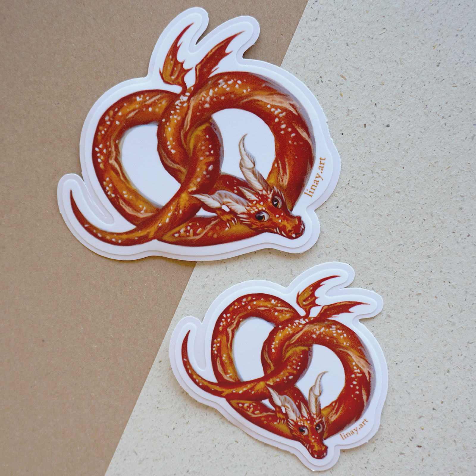 Pretzel Dragon Sticker - Image 2