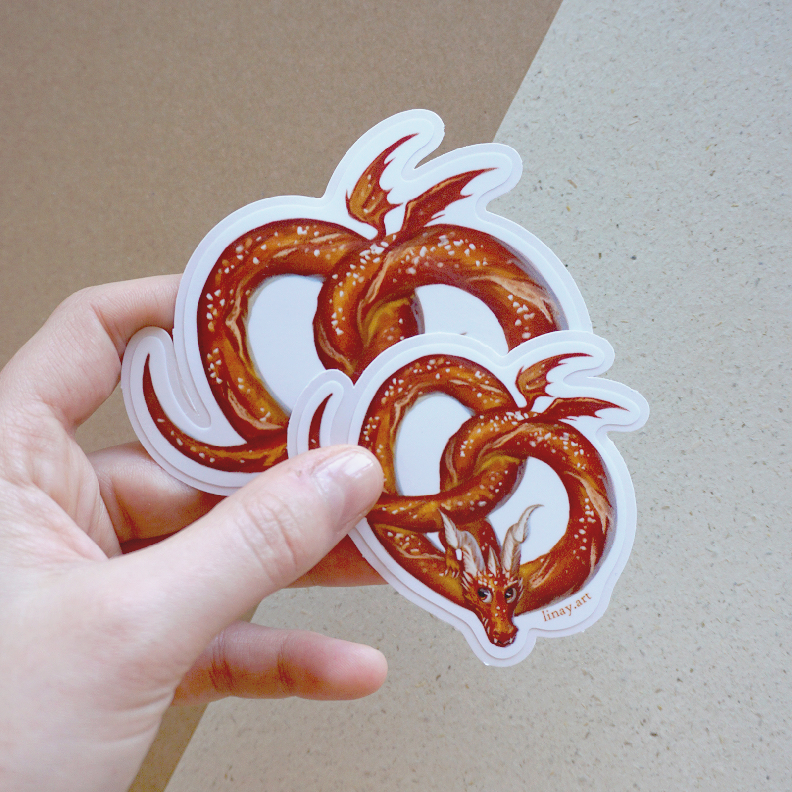Pretzel Dragon Sticker - Image 3