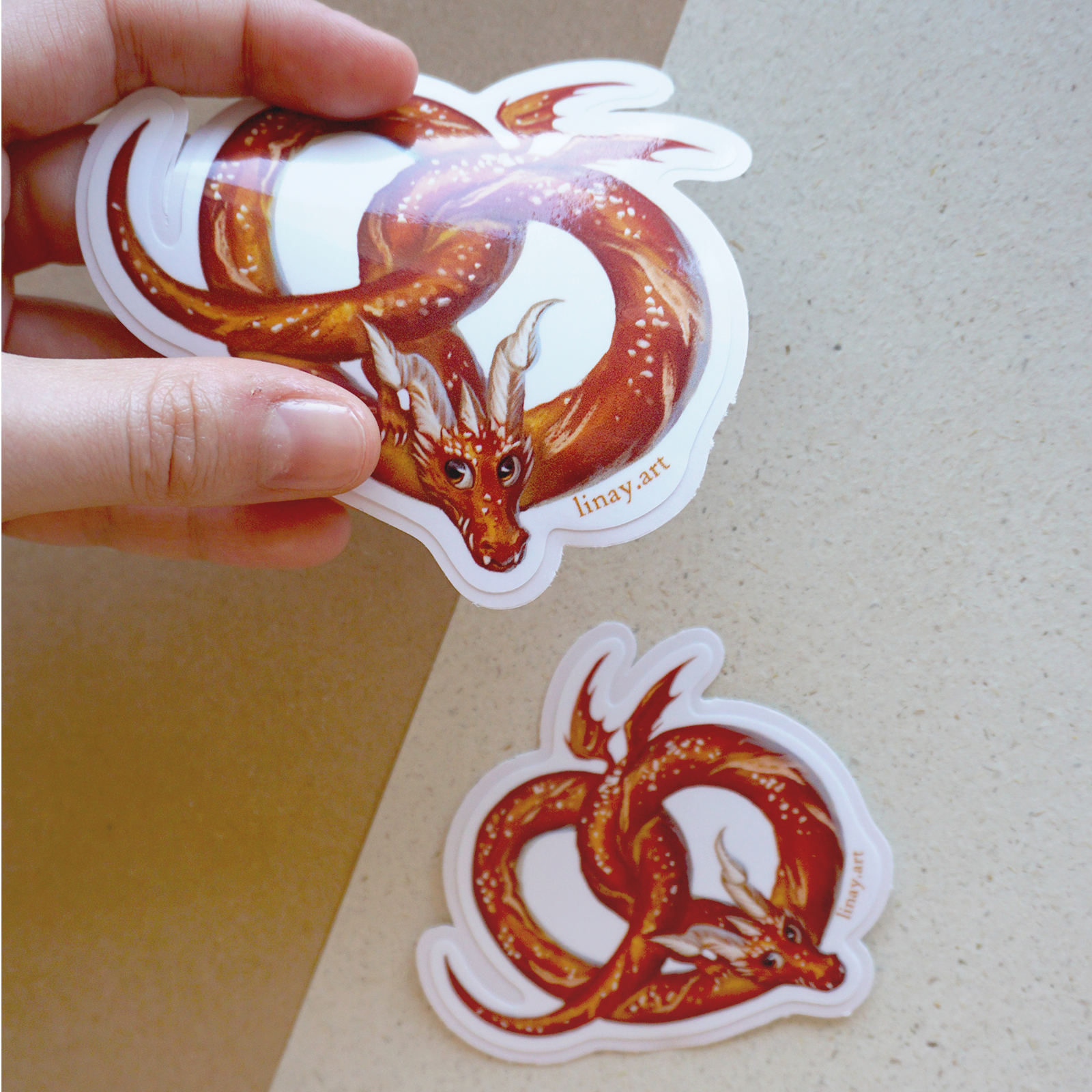 Pretzel Dragon Sticker - Image 4